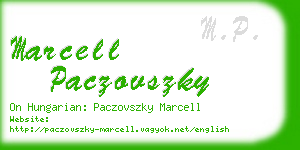 marcell paczovszky business card